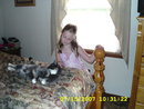this is my daughter Kayla and our cat Minnie